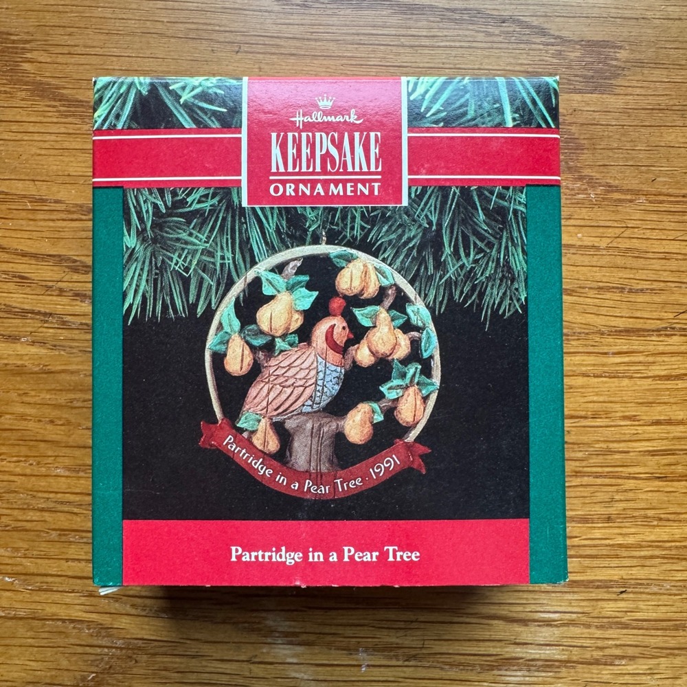 Hallmark Keepsake Ornament Partridge in a Pear Tree 1991 Dated Christmas